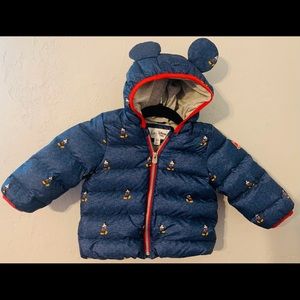 Baby Gap Disney Mickey Mouse puffer jacket 18-24 m
